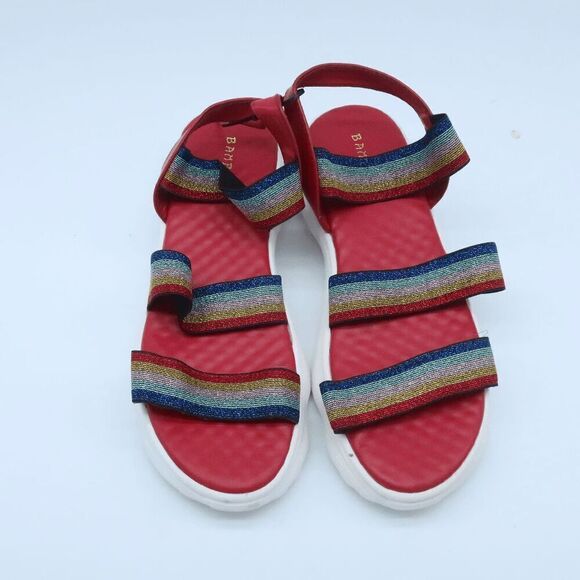 Bamboo‎ Women's Metallic Platform Strap Sandals - Size 10 - Picture 6 of 8